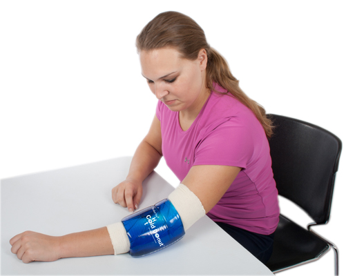 Fabrication Enterprises Relief Pak Donut Cold/Hot Compression Sleeve, Large (for 15-21 Inch Circumference)