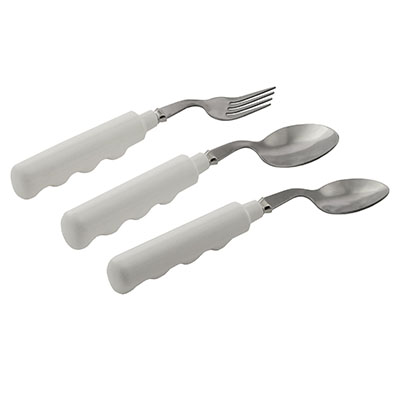 FabLife Comfort Grip Left Handed Fork Adaptive Utensils, Daily Living Aid  for Individuals with Weak Grip 