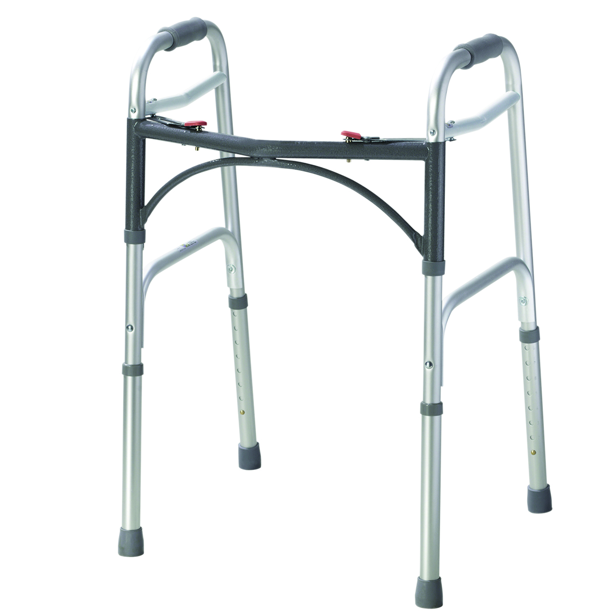 Andador plegable de 2 botones, adulto, sin ruedas, 1 pieza