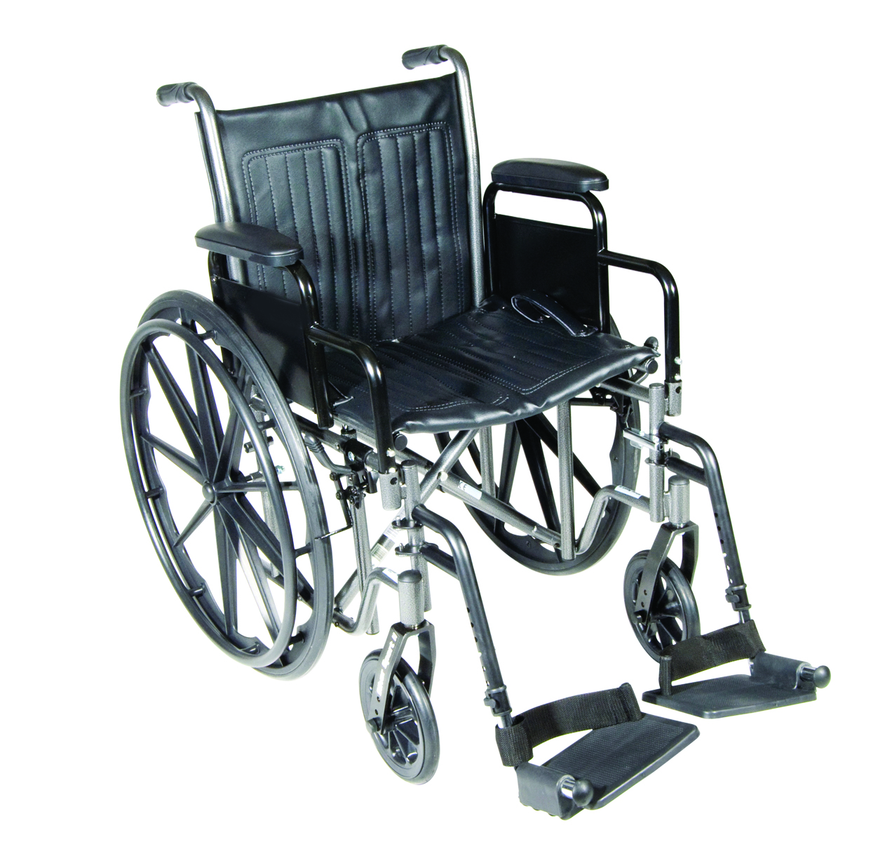 Silla de ruedas de 16" con apoyabrazos de escritorio removible y reposapiés abatible