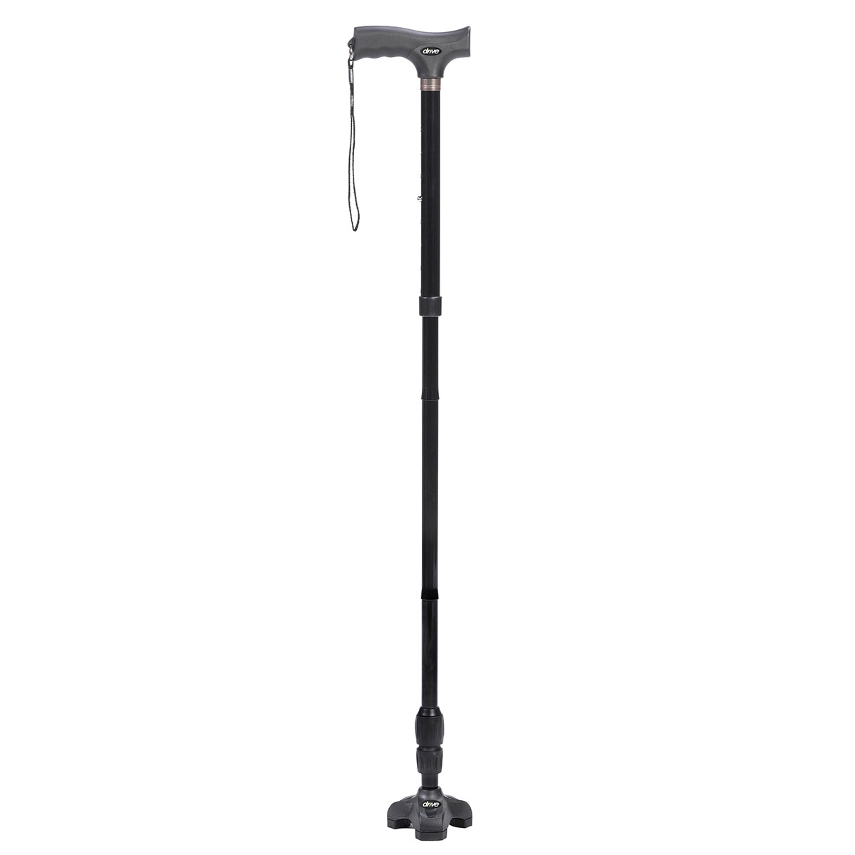 Drive, bastón plegable ajustable Flex N Go con mango en T