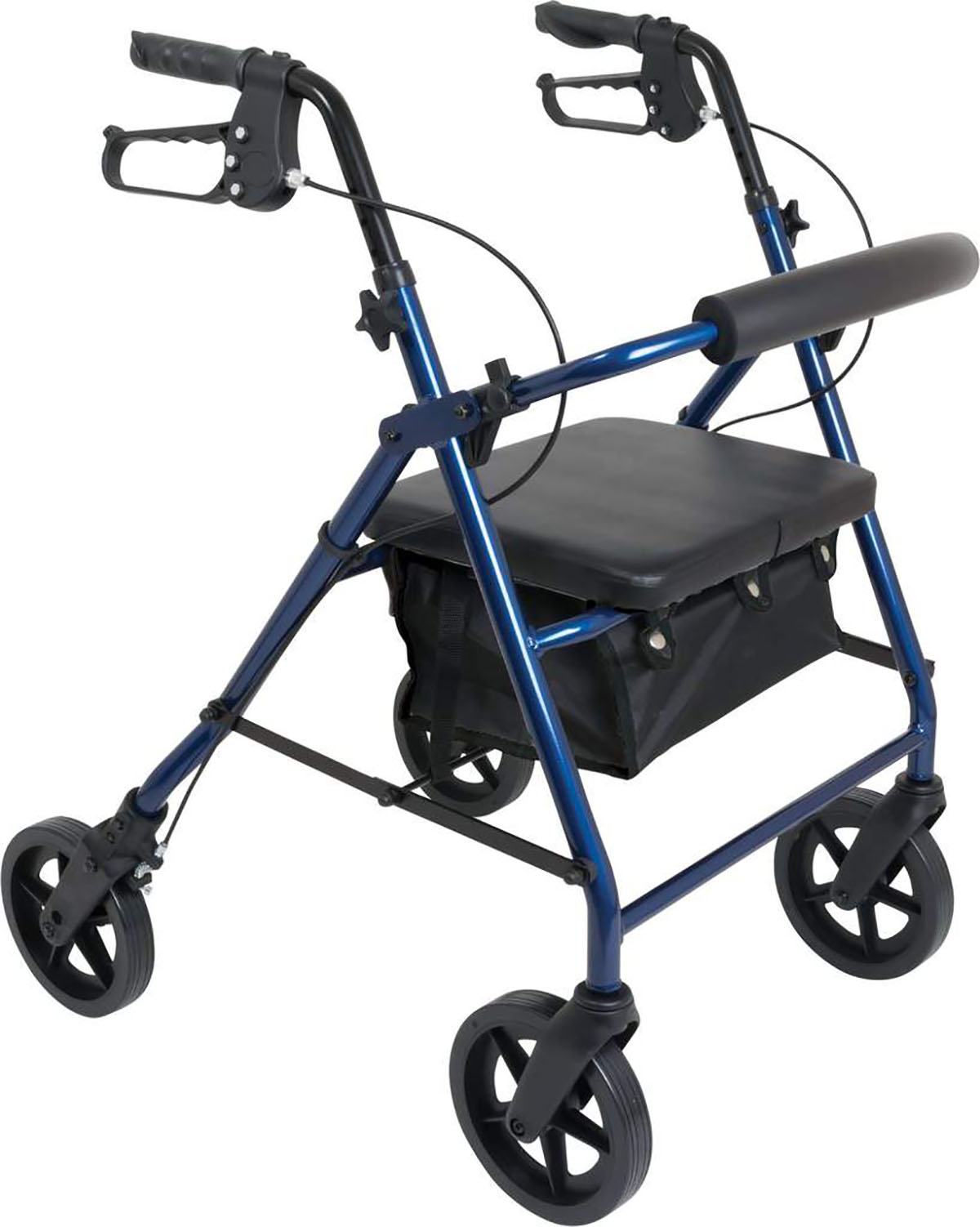 Rollator de aluminio ProBasics con ruedas de 6 pulgadas, azul